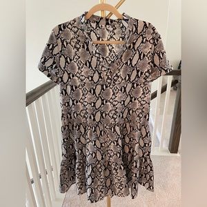 Snake Print Mini Dress | Size S